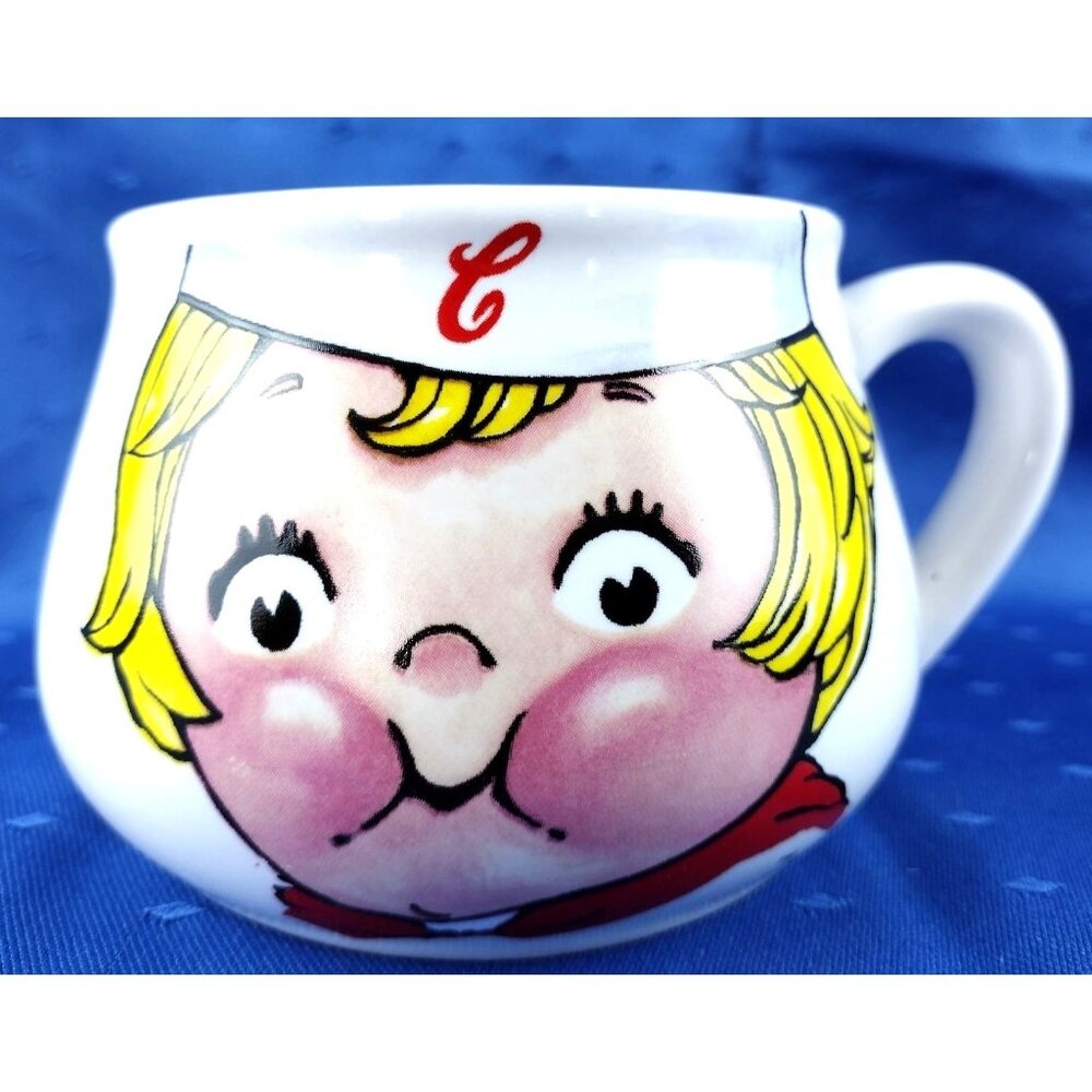Cambell's Kid Soup Mug Vintage 1998 Smiling Boy Advertising Ceramic Cup 3.25 In